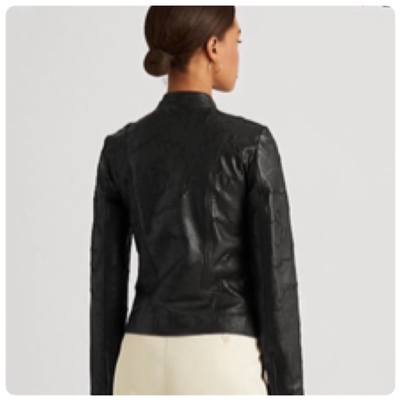 RALPH LAUREN TOOLED LEATHER MOTO JACKET SIZE 10 NWT - Picture 5 of 16